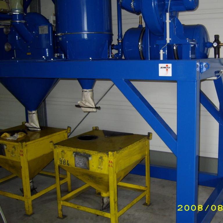 Mahlanlage für Wolframcarbid, Detail Produktaustrag