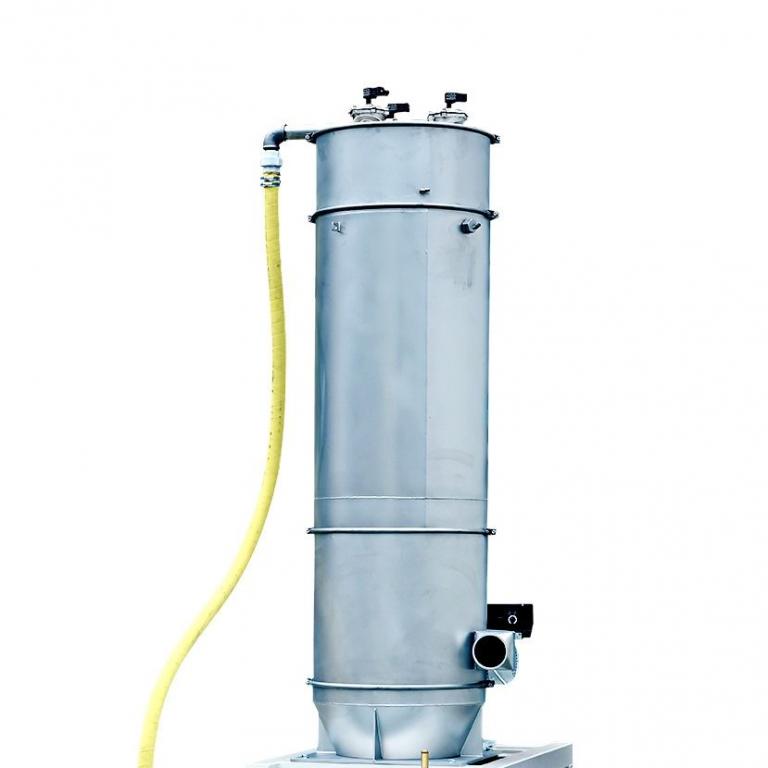 Filter mit Druckluftbehälter in Edelstahl für die Enstaubung nach einer Mühle in einer Mahlanlage