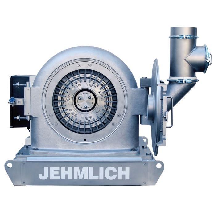 Prallmühle in Frontalansicht mit geöffneter Mühlentür und Mahlelement Turborotor