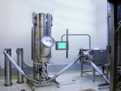 GMP-Mahlanlage mit Stiftmühle REKORD 315 und Filterstation