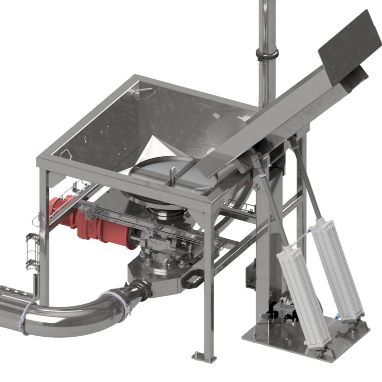 Loading Hopper with Bag Emptying Station and pneumatic conveying