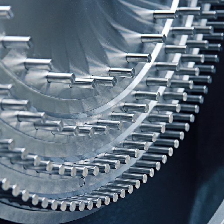 Pin disk stator of a REKORD 450 imact mill