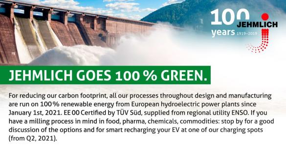 Jehmlich goes 100% on renewable energy