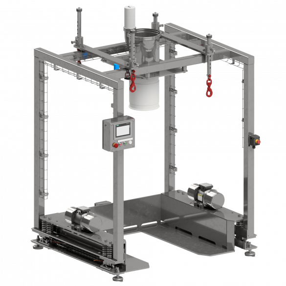 Single-Big-Bag-Filling-Station with weighing, vibration frame